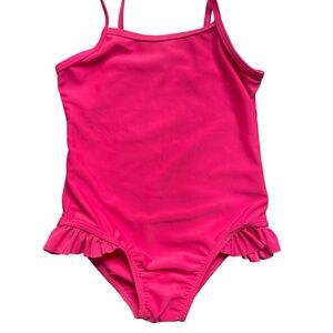 Pink Ruffled Kids Swimsuit